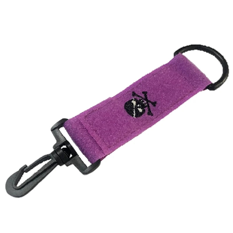 Double Sided Golf Balls Hands Cleaning Clubs Golf Towel Clip with Carabiner Hook 448D