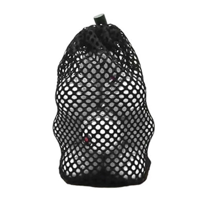 Black Golf Ball Pouch Bag with Durable Nylon Material Sports Mesh Net Bag Suitable for Outdoor Gyms Travel