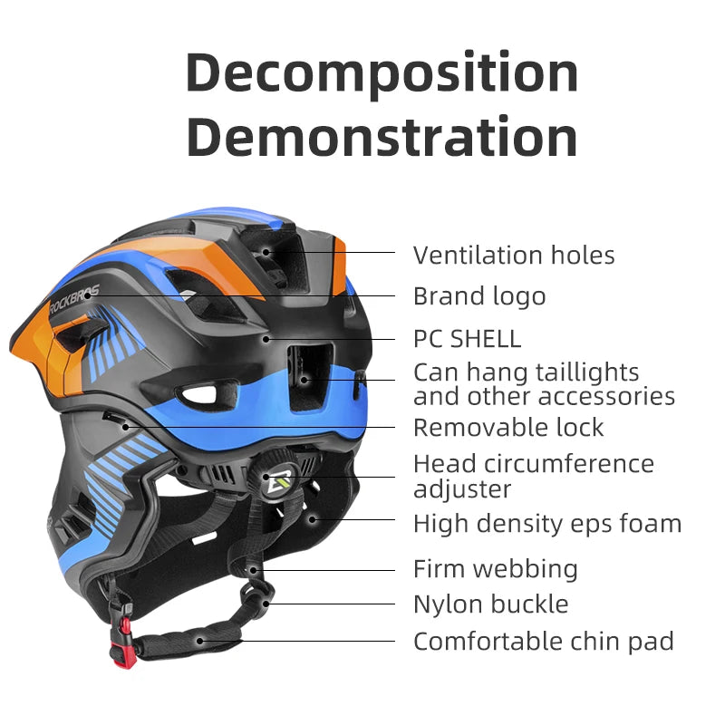 ROCKBROS Child Bicycle Helmet MTB Security Impact Resistant Cycling Helmet Teenagers Sports Safety Protection Helmet Scooter