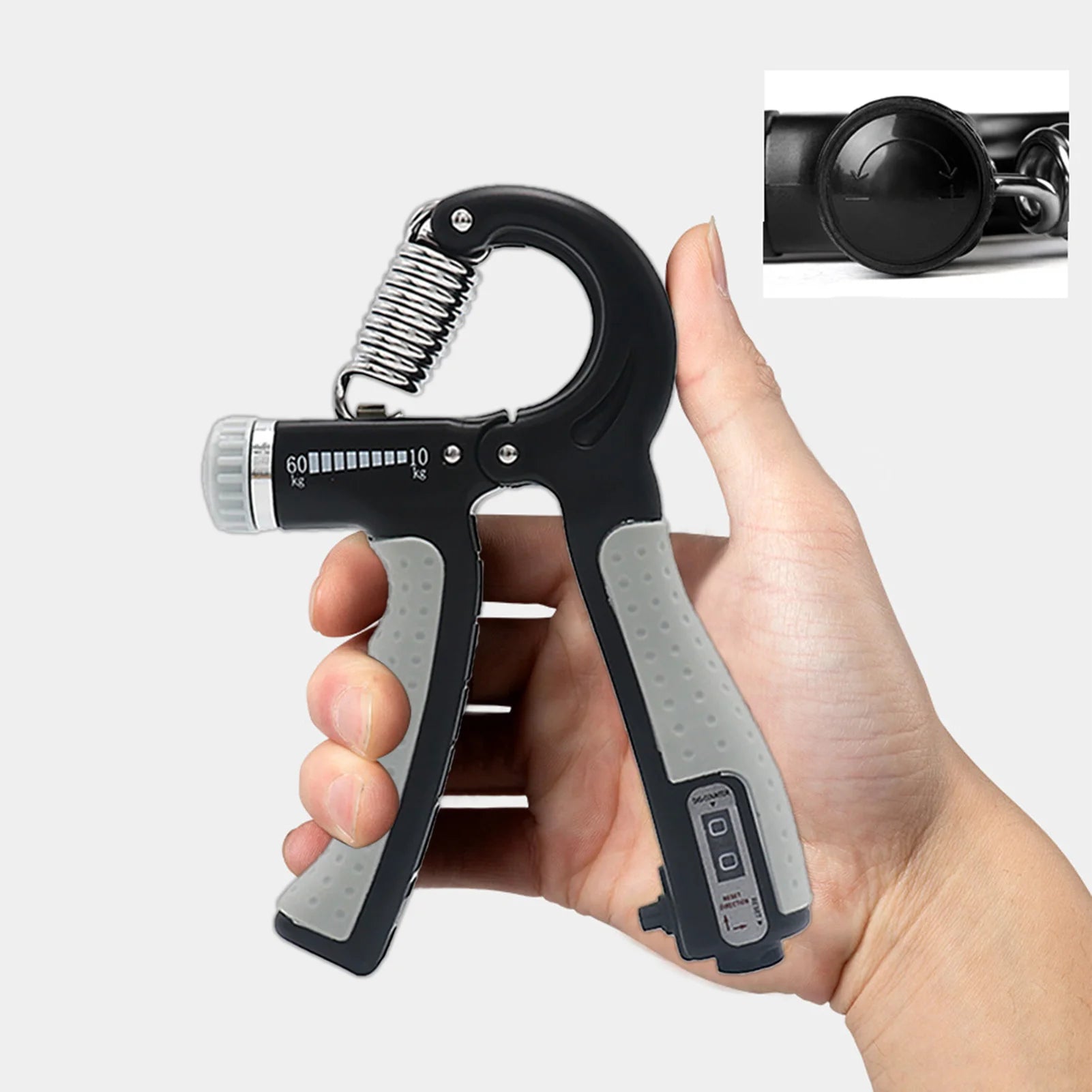 Hand Gripper with Counter R-Shape ABS Adjustable Resistance Forearm Strength Trainer Hand Grips Fitness Equipment