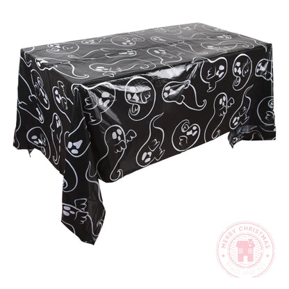 220cm×130cm Christmas Halloween Tablecloth Party Activities Family Parti Decoration Spider Snowman Pumpkin Pattern Tablecloth