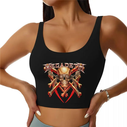 Custom Slipknots Workout Crop Tank Tops Women Heavy Metal Rock Music Running Yoga Sports Bras