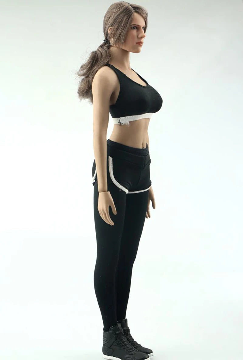FA007 1/6 Female Figure Accessory Yoga Clothing Fitness Wear Hoodie Sweatshirt Sweatpants Suit Clothes Set for 12'' Body Collect
