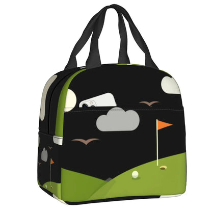 Golf Ball Sports Insulated Lunch Bags for Outdoor Picnic Golfer Lover Resuable Cooler Thermal Bento Box Women Kids Thermal Bags