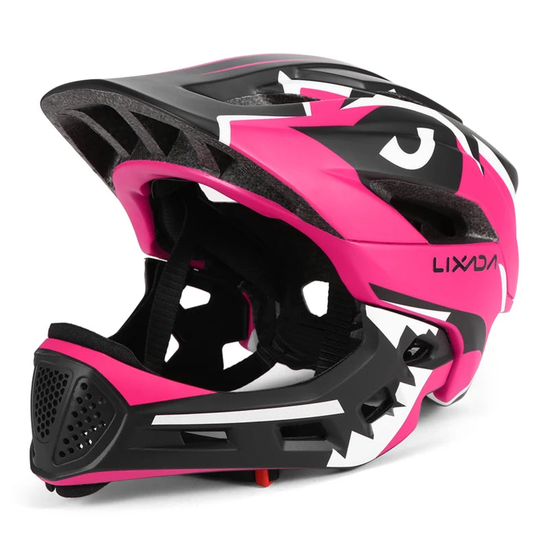 Kids Detachable Full Face Bike Helmet Ultralight Cycling Sports Safety Helmet for Skateboard Scooter Roller Skating