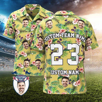 Custom Sports Soccer Team Uniform DIY Name 2025 Summer Male Clothing Outdoor Flower Personality Face Funny Shirts Blouse Tee Top