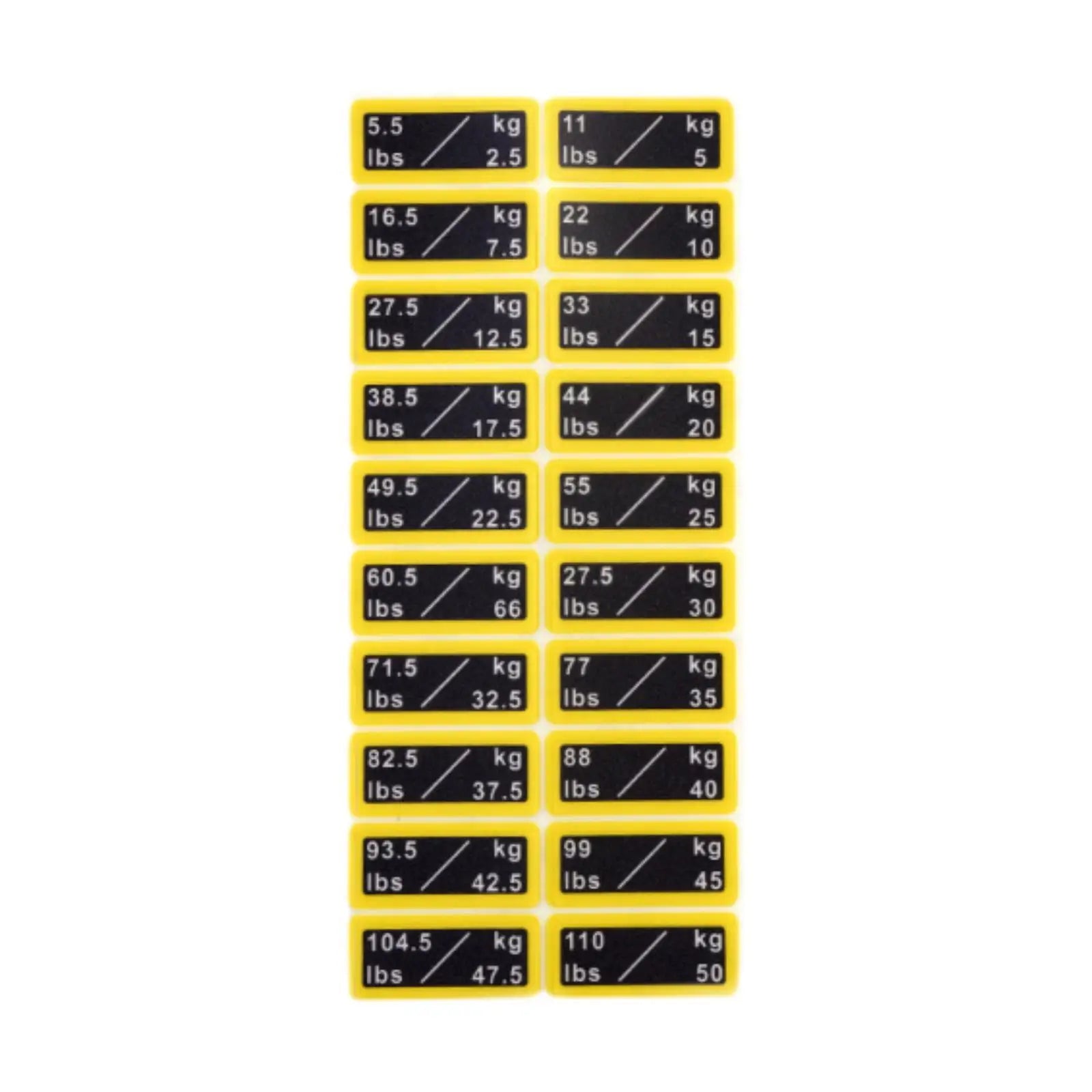 Weight Stack Labels Weight Identification Classification for Gym Equipment Sporting Goods Strength Training Machine Attachments