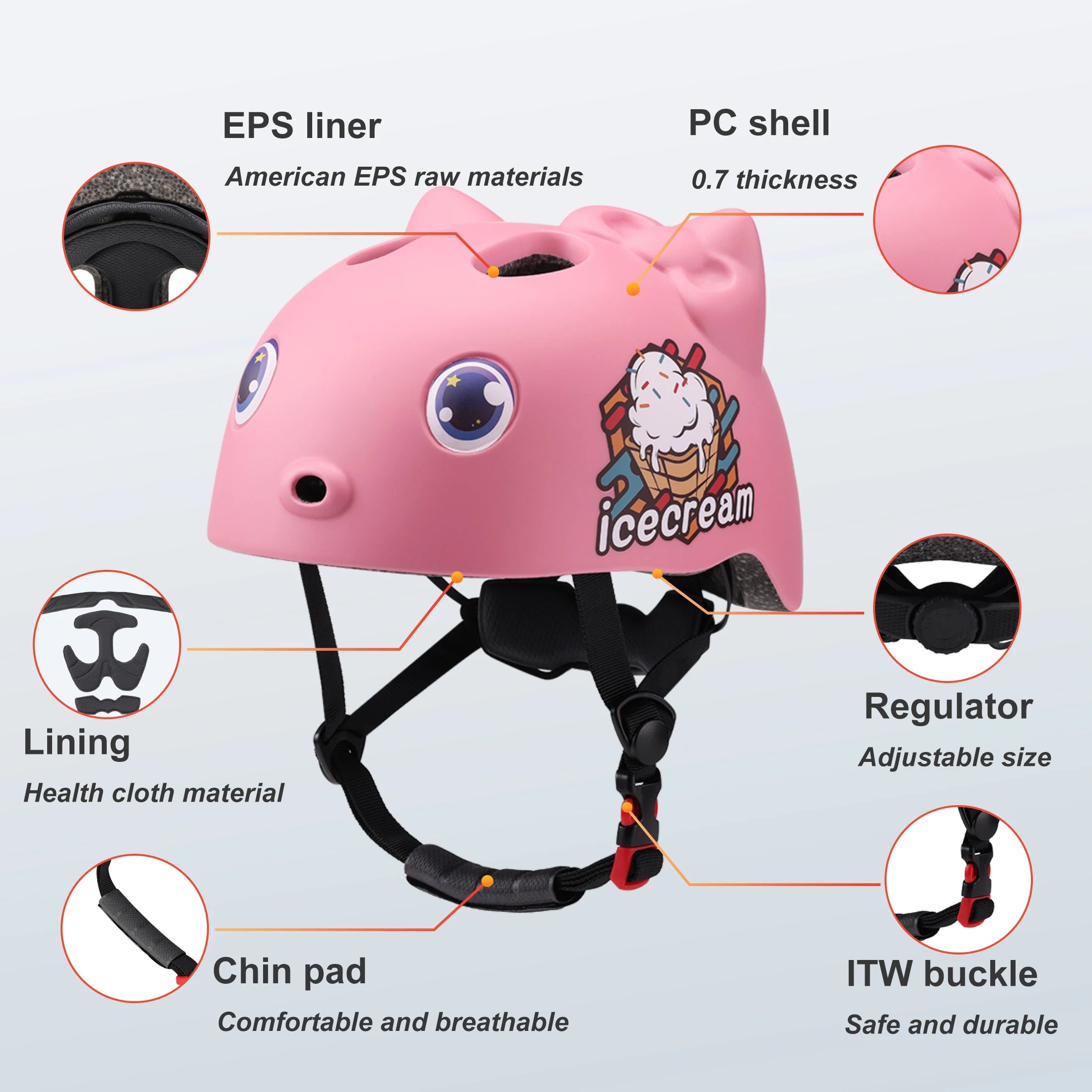 Seeker Children's Helmet Bicycle Balance Car Scooter Outdoor Sports Safety Helmet Lightweight Kids Riding Open Helmet Girls