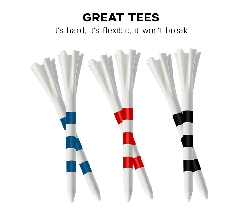 20 Pcs Golf Tees Stand Printing Scale Unbreakable Reduces Friction Golf Tees Plastic Side Spin 5 Prongs Tee Golf Supplies