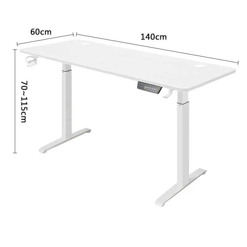 Electric Stand Up Desk Workstation Whole-Piece Desktop With Cup and headphone holder Ergonomic Height Adjustable Standing Desk