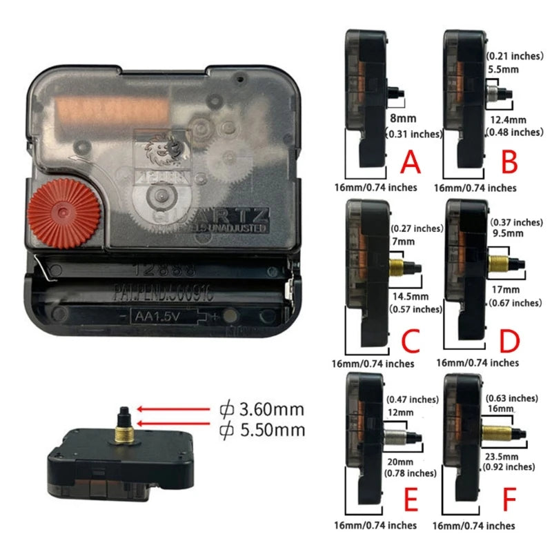 Long Shafts Length Wall Clock Movement Silents Quartzs Clocks Mechanism 31mm Wall Watch Machinery Repair Parts Kits
