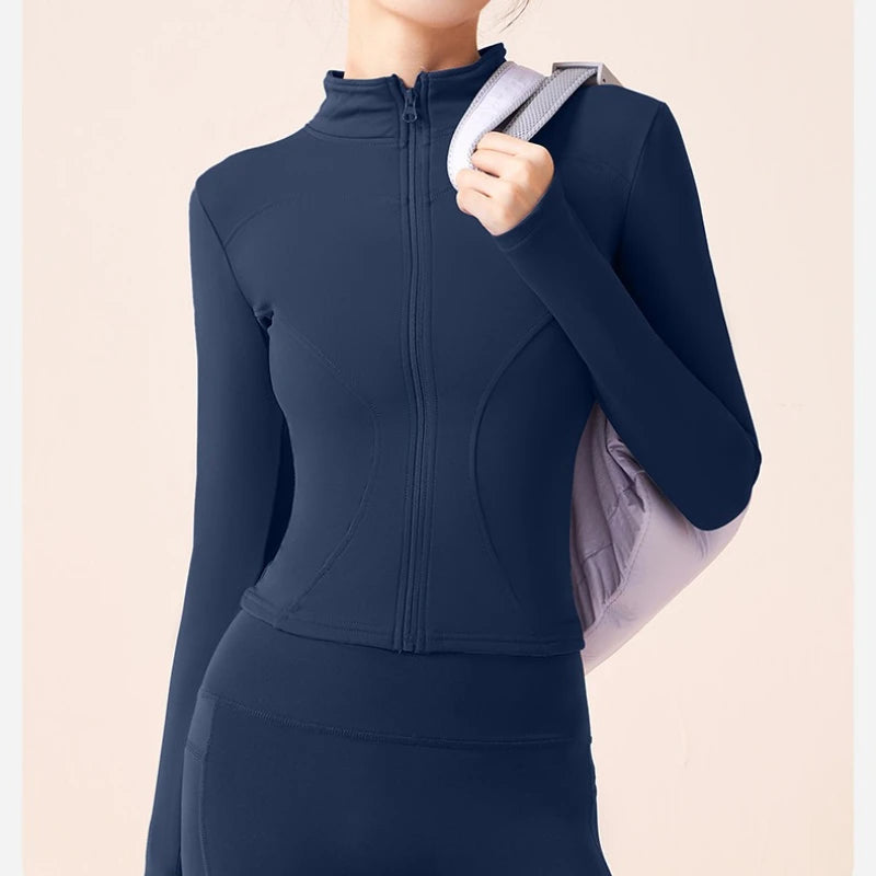 Tight Yoga Clothing Slimming Yoga Sports Jacket Jackets for Women Fit Coat Women Women Jacket Zippers Casual Wear Long Sleeve