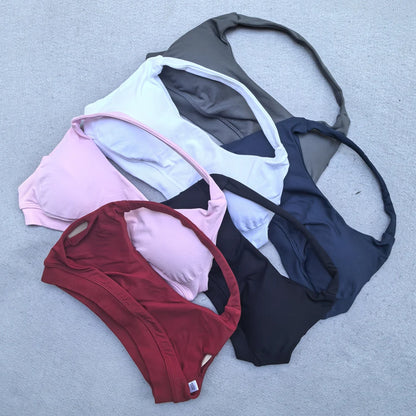 Seamless Halter Sports Bras Running Sexy Open Back Yoga Bra Padded Brassiere Sport Woman Fitness Gym Top Activewear