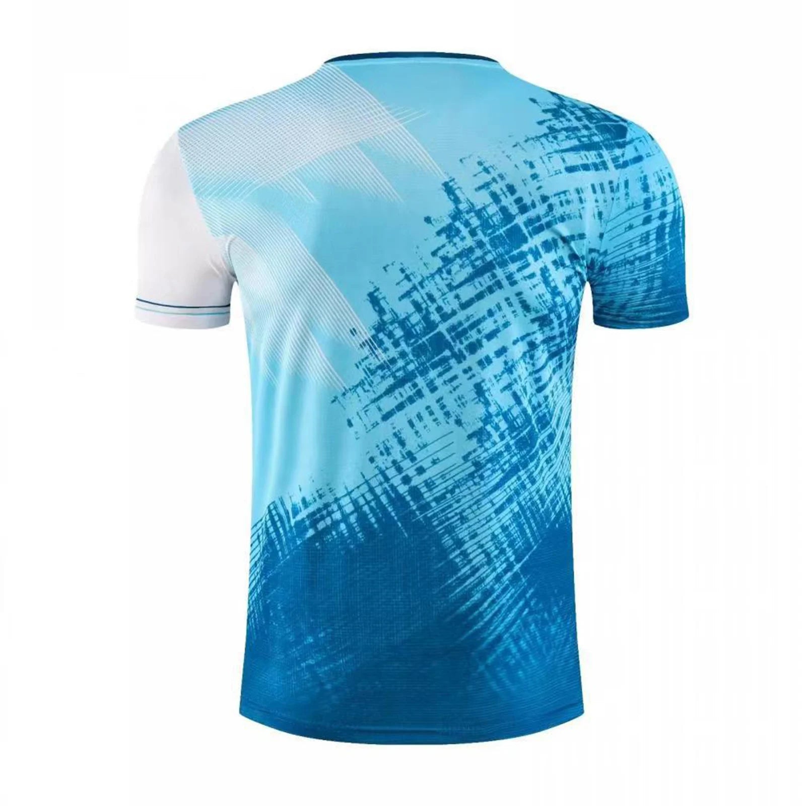 Kids Boys Short Sleeve Soccer Jersey Training Competition Team Uniform Tops V-neck Stylish Print T-shirt for Football Badminton