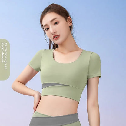 Sport Bra Gym Workout Top breathable Sports Bra Anti-Sweat Fitness Top Women Seamless Yoga Bra Shockproof Crop Top Push Up