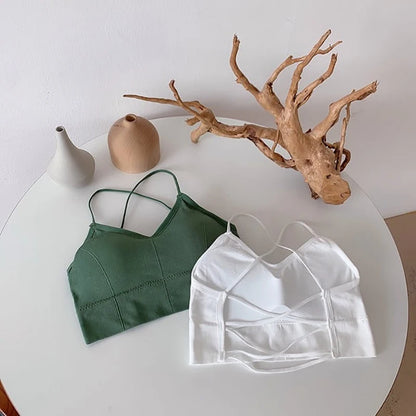 Fitness Top Sport Bra Breathable Bras Women Cross Strap Sports Bra Top Women Push Up Sport Bra Yoga Gym Crop Top Brassiere