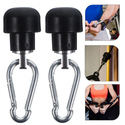 2 Sets Fitness Equipment Accessories Gym Machine Lock Adapter Home Cable Rope Attachments for Iron