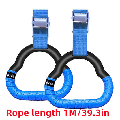 Gymnastics Rings Kid Sport Toy Non-Slip Gym Rings With Swing Adjustable Straps Pull-up Workout Gymnastics Fitness Equipment Toy