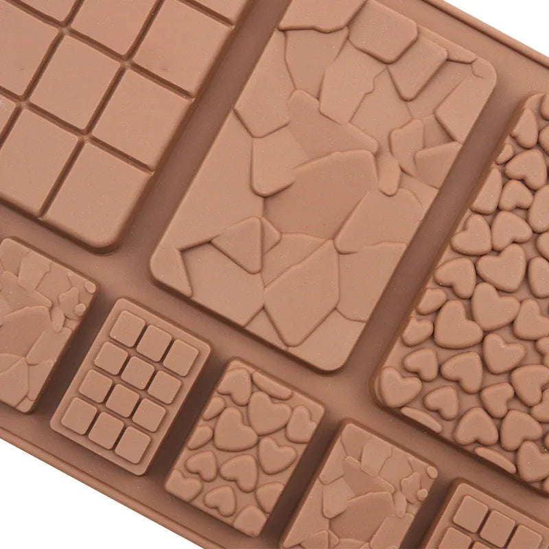 Food Grade Break-Apart Chocolate Molds, Non-Stick Silicone Protein and Energy Bar Molds