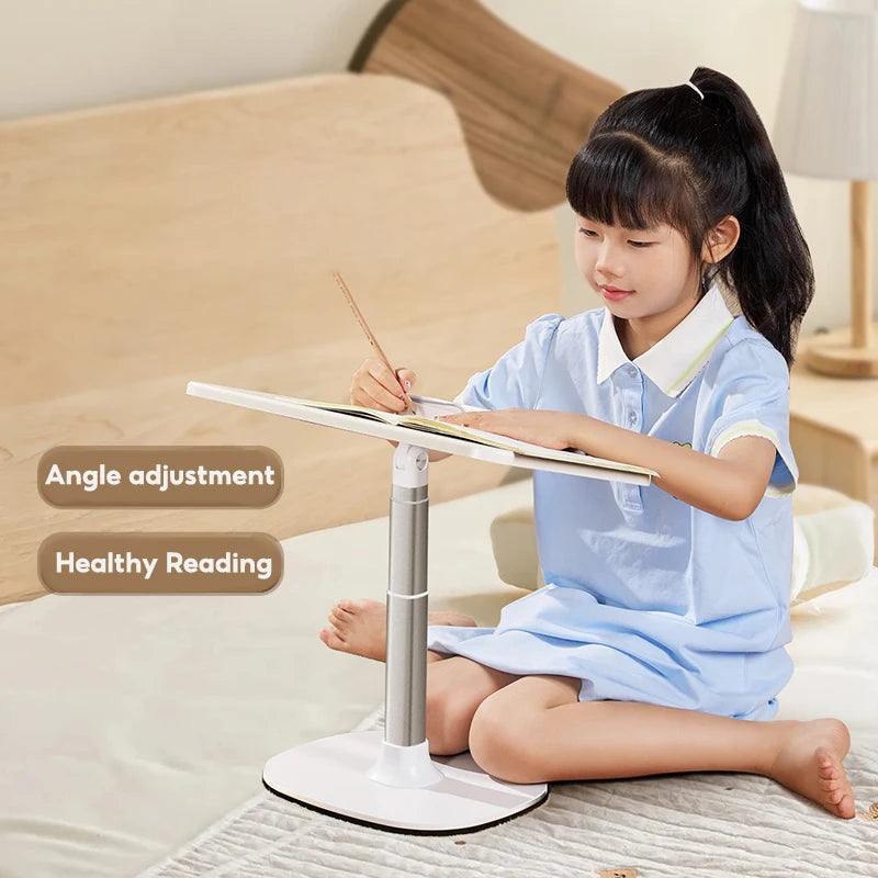 Bookshelf Children's Reading Picture Book Solid Wood Desktop Bed Floor Tablet Bracket Can Lift Baby Telescopic Wooden Book Clip