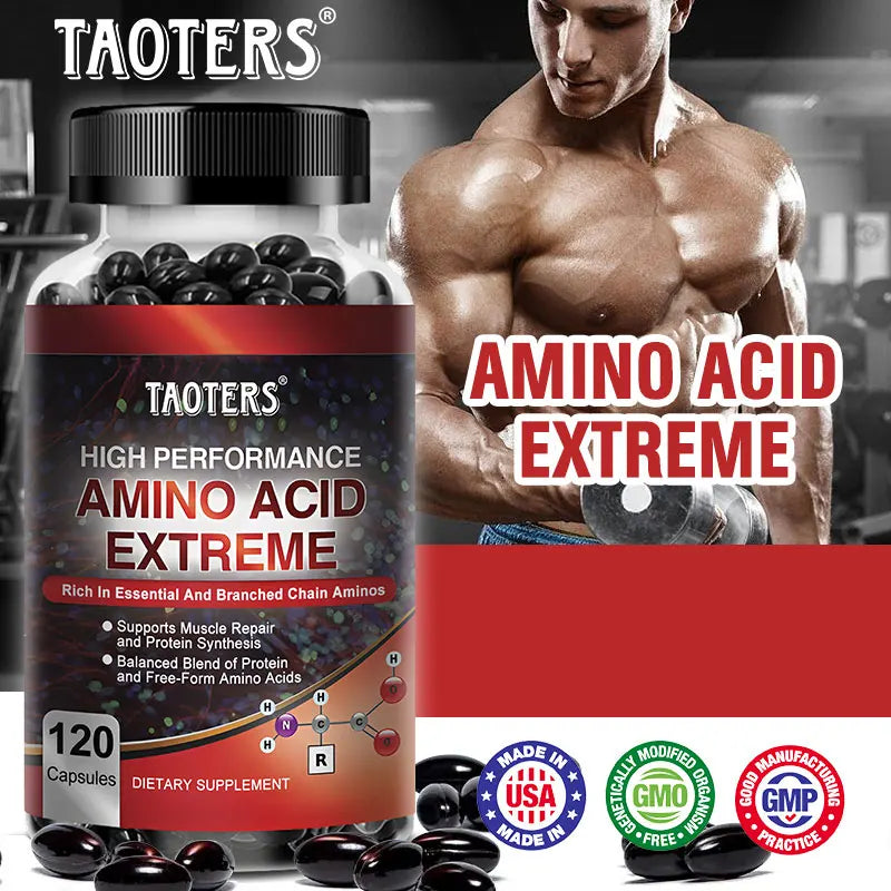 Advanced Bodybuilding Amino Acid Capsules- Helps Increase Strength, Endurance, Protein Synthesis, Build Muscle Mass, Abs, Energy