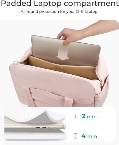 BAGSMART Boston Bag for Women Large Capacity Golf Travel Bag Puffer Duffle with Shoe Compartment Carry On Gym Sports Bag