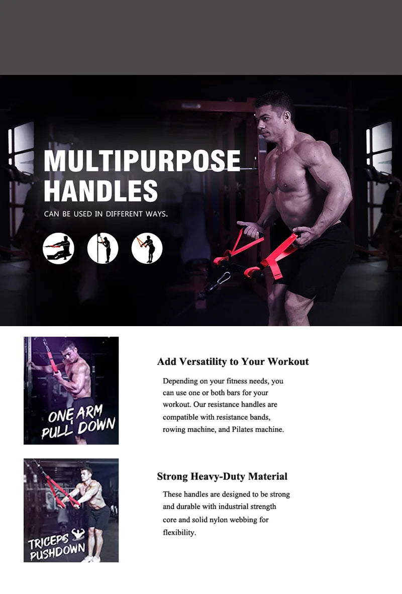 Tricep Rope Cable Attachment – Push/Pull Gym Handle