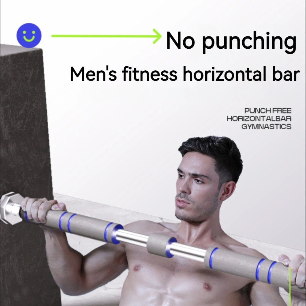 Heavy Duty Telescopic Pull Up Bar Doorway Mounted Adjustable Non-Slip Chin-Up for Home Gym Strength Training Men Women Fitness