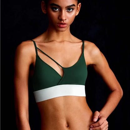 Sports bra for women, sexy bra with shoulder support, dance and fitness clothing, new summer