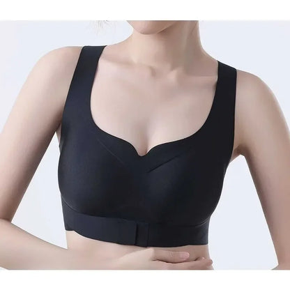 Front - Closure Push - Up Sports Bra for Women: Anti - Sagging, Posture - Correcting, and Seamless for A Sleek Look
