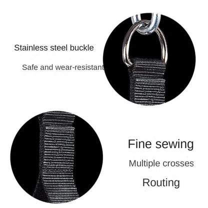 1 Pair of Multifunction Fitness Resistance Bands Handles Anti-slip Wear Resistant Nylon Webbing Grip Puller Handle TPR Strong