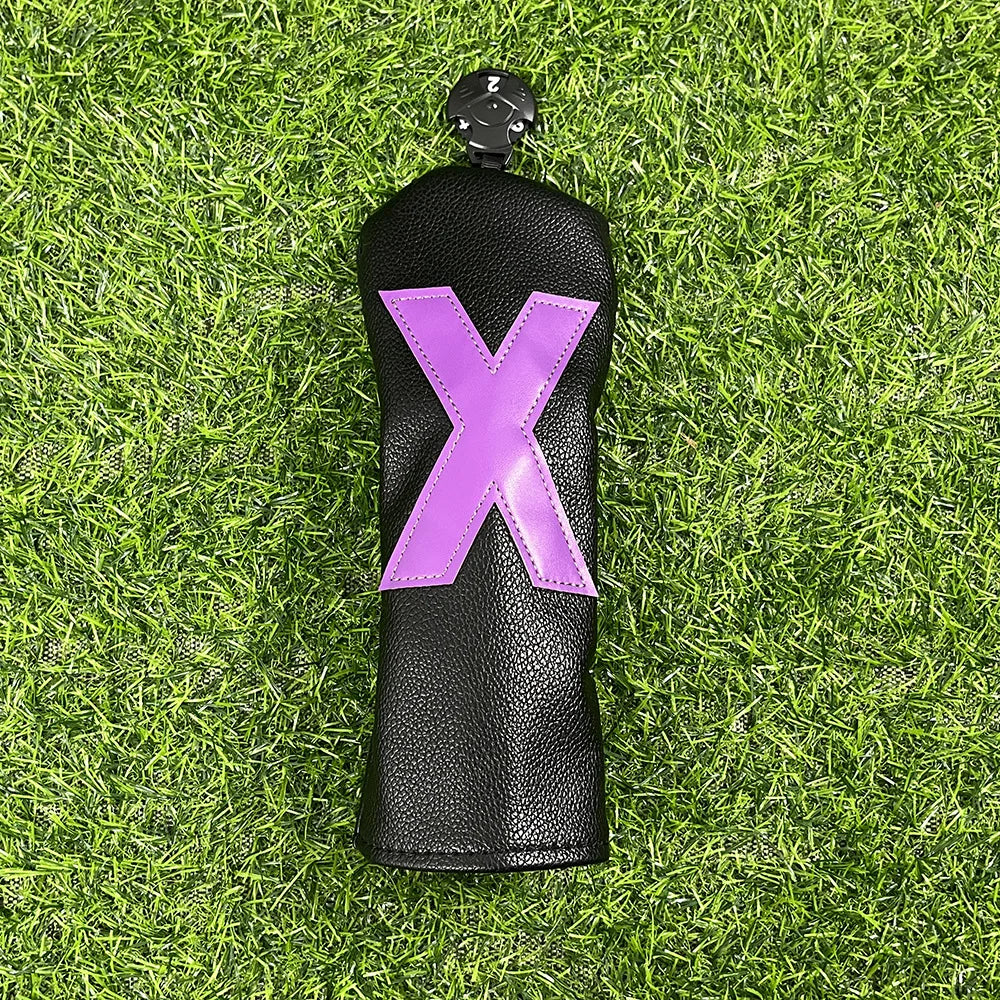 Golf Club Headcover Set - White&Pink Large Number Design for All Clubs