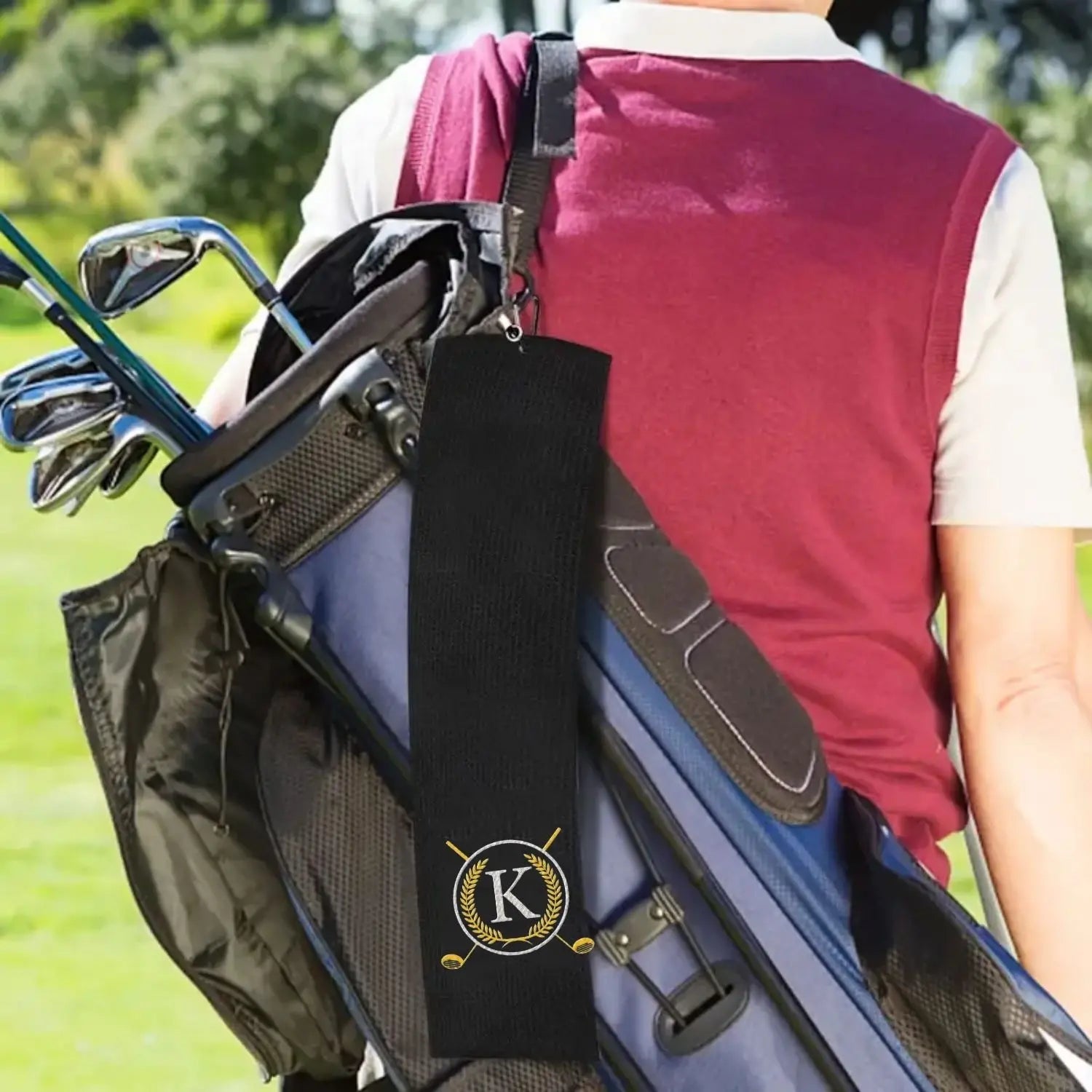 Funny Microfiber Premium Golf Towel, Embroidered Golf Towels for Golf Bags for Men&Women, Golf Accessories for Men Golfers