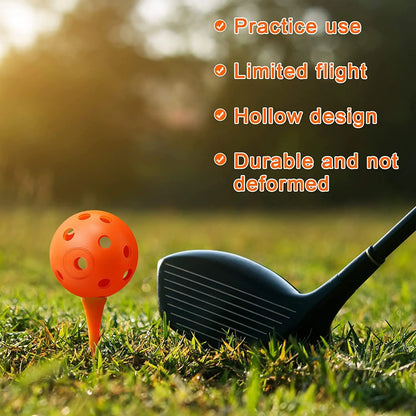 50Pcs Pack Multicolor Plastic Golf Training Balls Airflow Hollow 42mm 26 Holes Golf Balls For Driving Range Swing Practice Ball