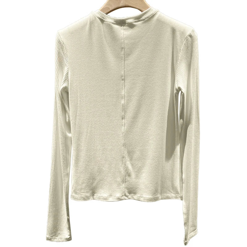 Fashion Long Sleeve Yoga Top Pilates Long Sleeved Base T-shirt Summer Outdoor Fitness Elastic Pullover