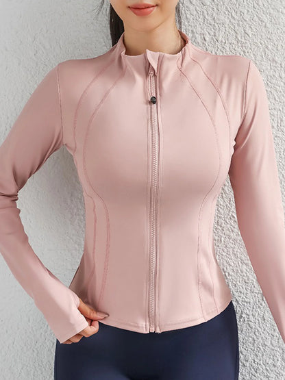 Yoga Clothes Windbreaker Sportswear Woman Running Long Sleeve Sweatshirt Sports Jackets Top Women Workout Tops Activewear
