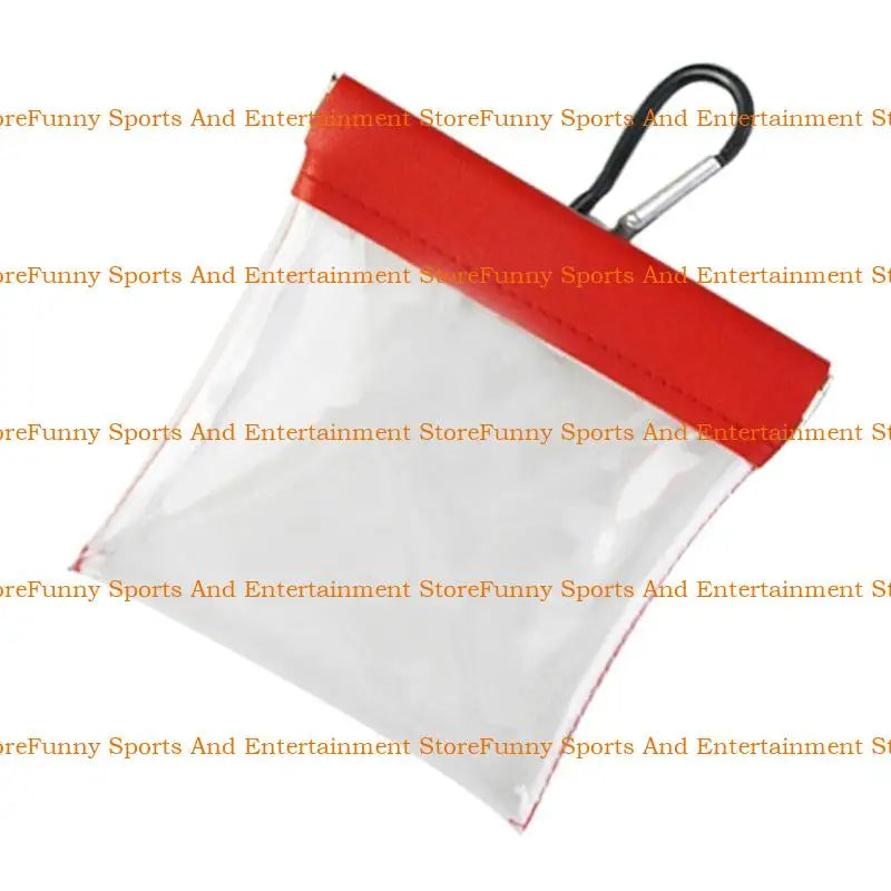 C4DE Golf Tees Golf Balls Bag With Clip Light Weight Golf Tees Holder Clear Storage Bags Outdoor Sports Golf Supplies