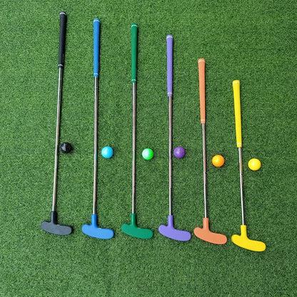 6pcs golf putter 6 balls , mini golf putter, rubber golf putter,kids putter high-quality materials, rubber head with zinc alloy