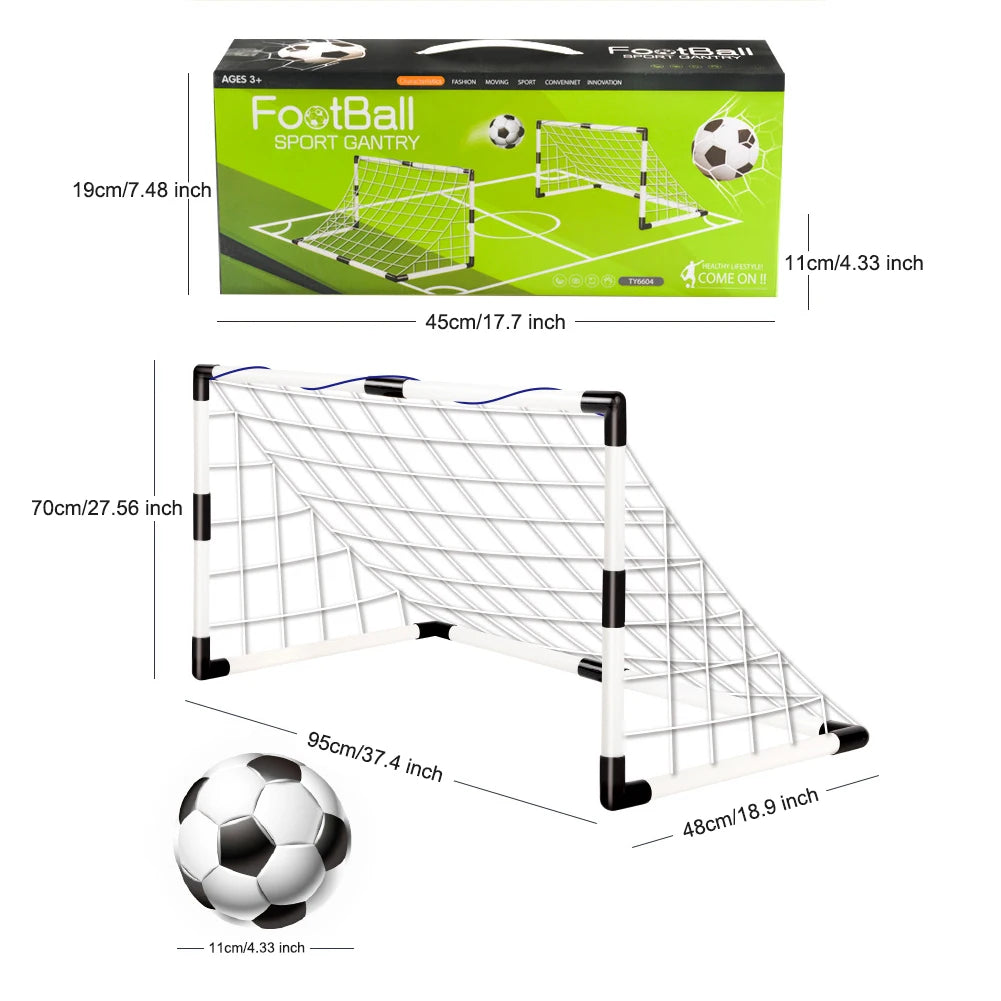 Folding Football Goal Post Set – Inflatable Soccer Net