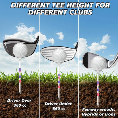 Premium Golf Tees,Unbreakable Transparent Plastic Golf Tees, Reduces Friction & Side Spin, 30Count