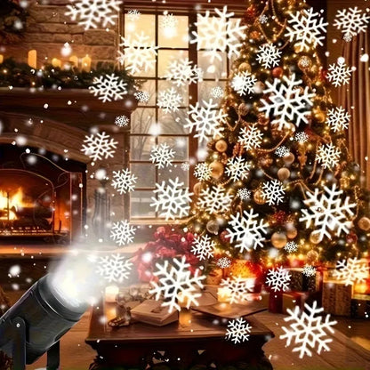Easy Install Christmas Projector Light USB Powered Snowflake Halloween Decor for Indoor Outdoor Holiday Party Eco Friendly