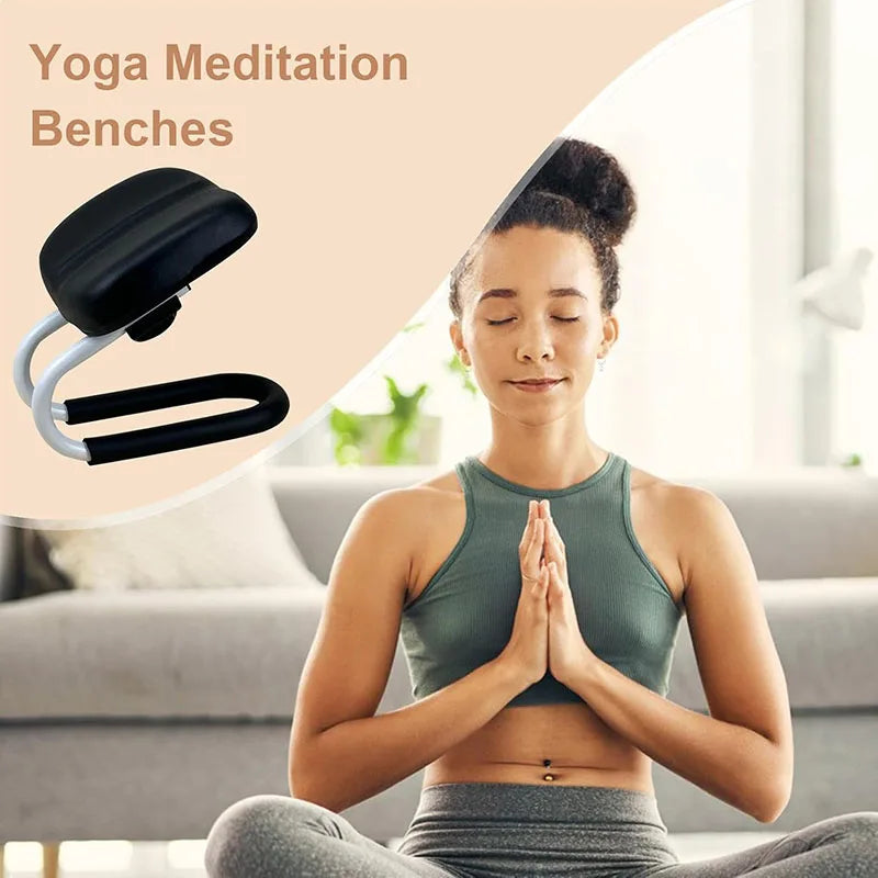 Meditation Seat Yoga Stool Kneelers for Praying with Sponge Cushion Non-Slip Leg Sleeve Bench Seat Meditation Accessories