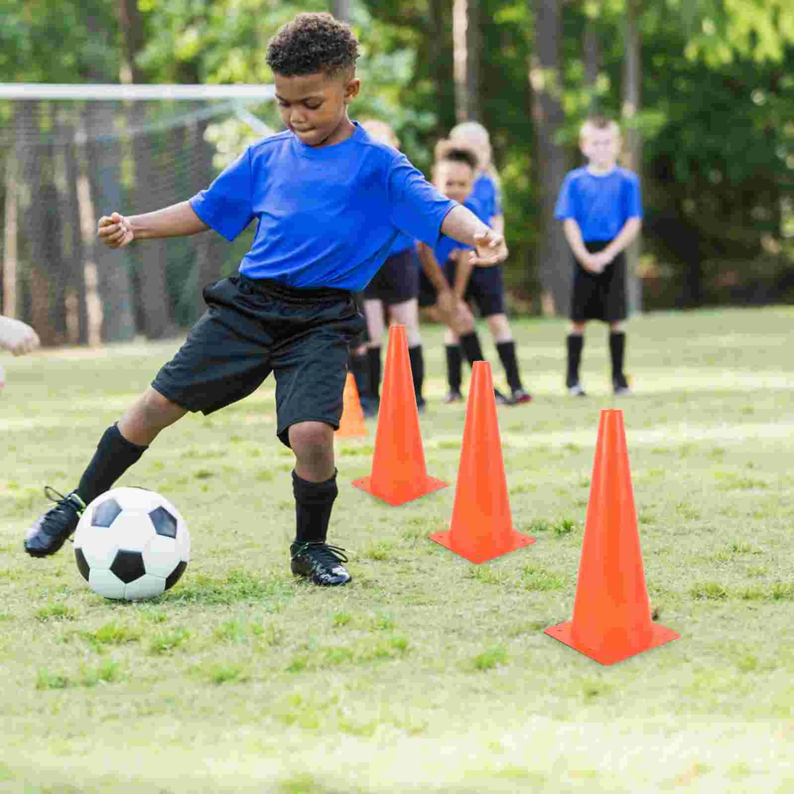 4Pcs Safety Soccer Cones Training Football Cones Plastic Cones Sports Traffic Flag Bucket Basketball Road Obstacle Agility Cones