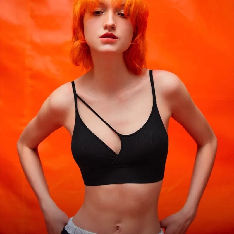 Sports bra for women, sexy bra with shoulder support, dance and fitness clothing, new summer