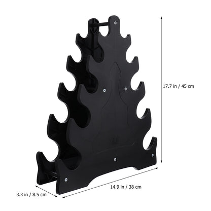 Strength Training Dumbbell Racks Adjustable Shelving Brackets Triangle Shaped Stand Gym Equipment Black Dumbbell Storage Stand