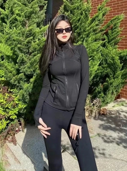 Yoga Outfits for Women Professional Stand Collar Coat Breathable Long Sleeve Gym Essentials