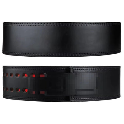 Fitness Weightlifting Cowhide Belt Squat Deadlift Waist Support Protector Belt Gym Strength Training Workout Sports Safety