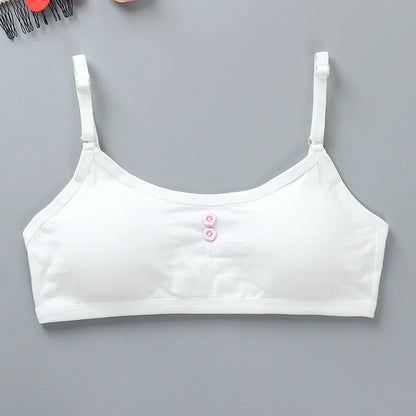 8-16 Years Cotton Girls Training Bra Adolescente Girl's Sport Bras Teen Girl Underwear Push Up Teens Bras With Chest Pad KF027