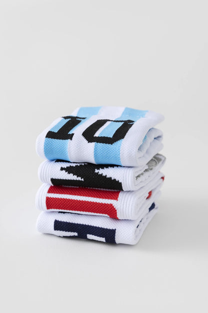 1pair-5 pairs, men's soccer socks with anti slip and wear-resistant midsole, sports socks, basketball socks