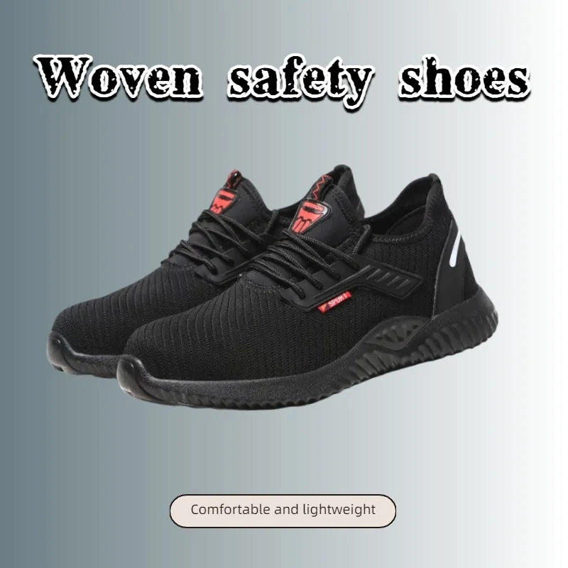 Work sports shoes Steel toe shoes Men's safety shoes Puncture-proof work shoes Boots Fashion durable shoes Safety protective sho